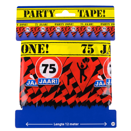 Afzetlint 75 Jaar 12m van Paper Dreams koop je bij Partywinkel