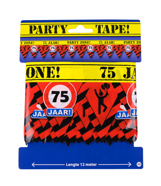 Afzetlint 75 Jaar 12m van Paper Dreams koop je bij Partywinkel