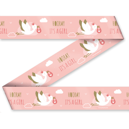 Afzetlint Hooray It'S A Girl 1,2m van Paper Dreams koop je bij Partywinkel