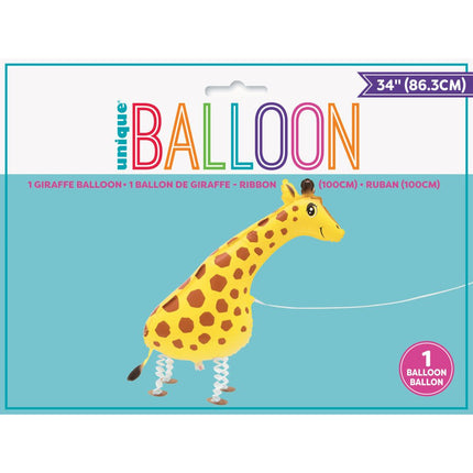 Airwalker Giraffe 86cm van Unique koop je bij Partywinkel