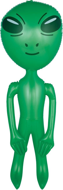 Alien Opblaas Groen 90cm van Fiestas Guirca koop je bij Partywinkel