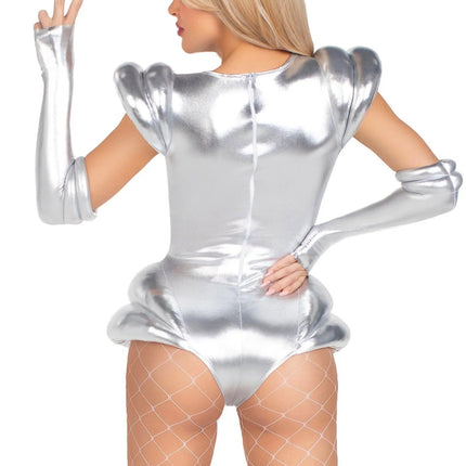 Astronauten Pak Zilver Dames Bodysuit Leg Avenue van Leg Avenue koop je bij Partywinkel