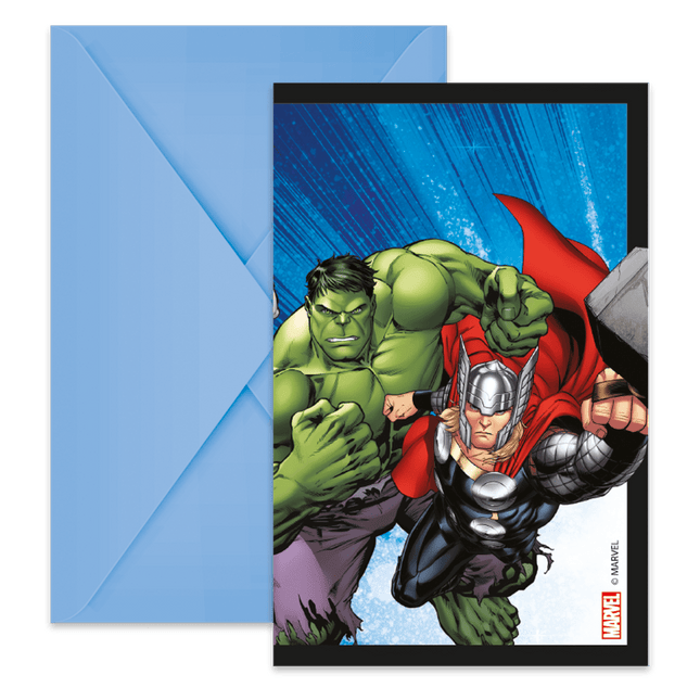 Avengers Uitnodigingen 6st van Procos koop je bij Partywinkel