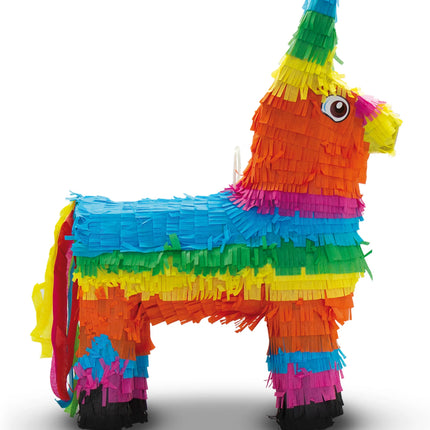Åsna-piñata, färgglad, 41 cm