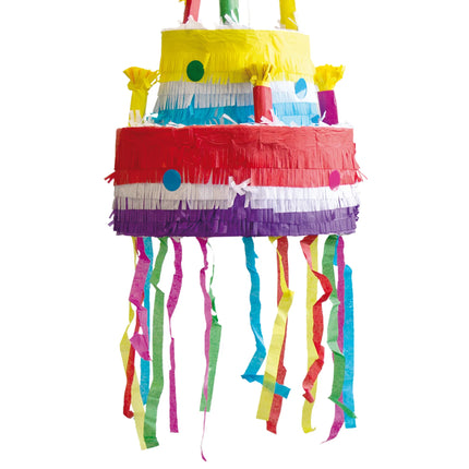 Färgad tårtpiñata, 31 cm