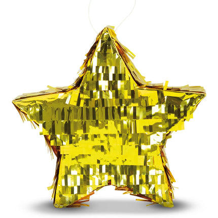 Stjärnpinata, guld, 30 cm
