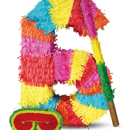 Siffra 6 Piñata-set, 3 delar, 45 cm