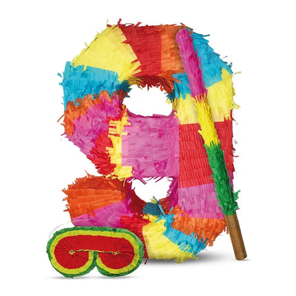 Siffra 9 Piñata-set, 3 delar, 45 cm