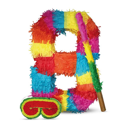 Siffra 8 Piñata-set, 3 delar, 45 cm