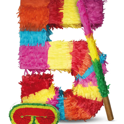 Siffra 5 Piñata-set, 3 delar, 45 cm