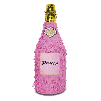 Champagneflaska-piñata, rosa, 50 cm