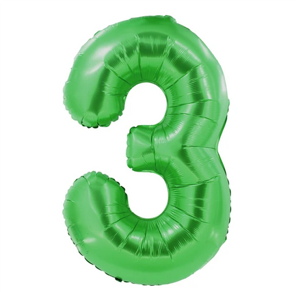3-års sifferballong, grön, 1 m