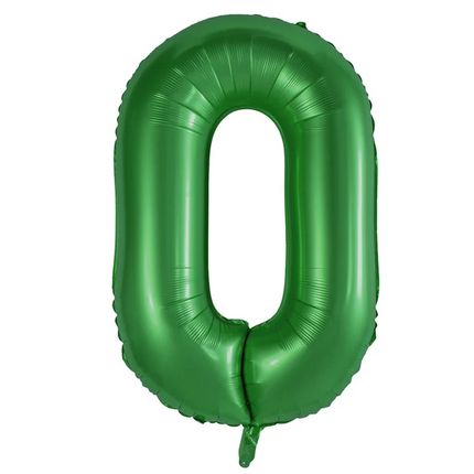 0-siffrig ballong, grön, 1 m