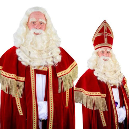 Sinterklaas Fake Beard Blond Lång