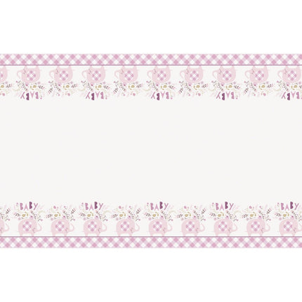 Baby Olifant Tafelkleed Lichtroze 2,13m van Unique koop je bij Partywinkel