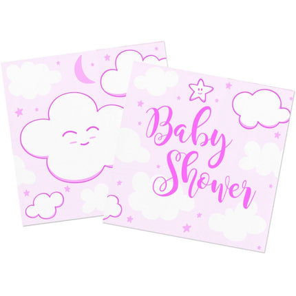 Babyshower Meisje Servetten 25cm 20st van Folat koop je bij Partywinkel