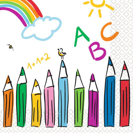 Back To School Servetten 33cm 20st van Riethmueller koop je bij Partywinkel