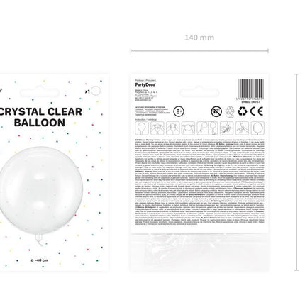 Ballon Doorzichtig 40cm van Partydeco koop je bij Partywinkel