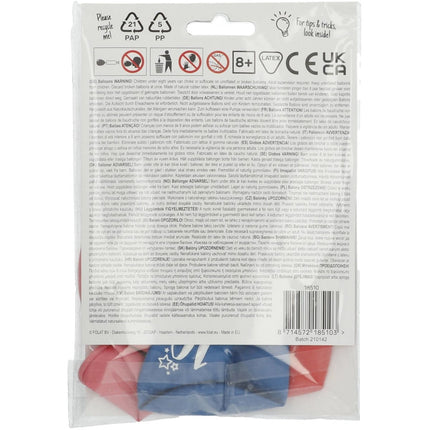 Ballonnen 10 Jaar Gekleurd 33cm 6st van Folat koop je bij Partywinkel