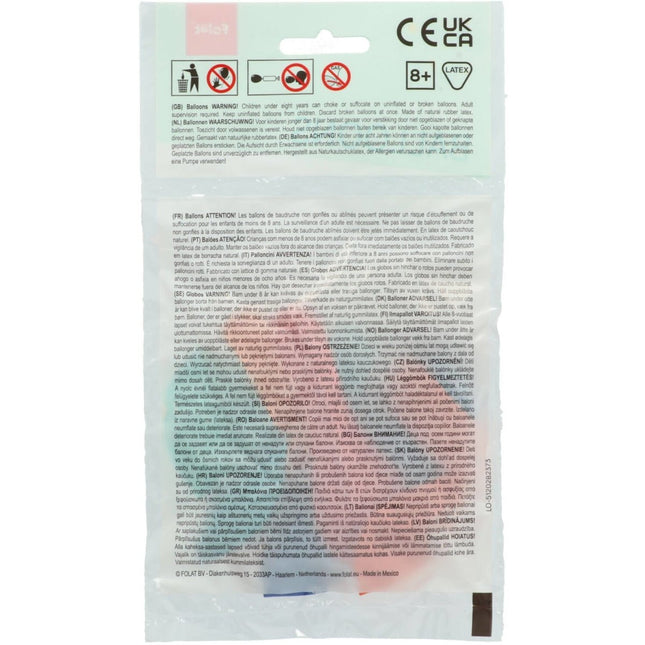 Ballonnen 20 Jaar Gekleurd 23cm 8st van Folat koop je bij Partywinkel