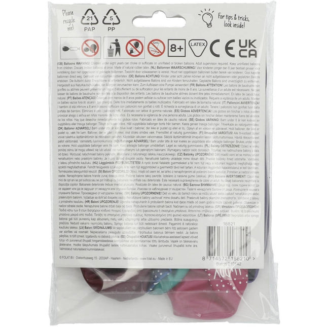 Ballonnen 21 jaar Happy 21th 33cm 6st van Folat koop je bij Partywinkel