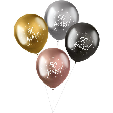 Ballonnen 50 Years 33cm 4st van Folat koop je bij Partywinkel