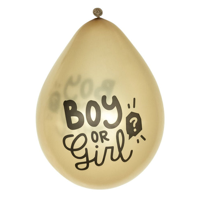 Ballonnen Boy Or Girl Latex 23cm 6st van Boland koop je bij Partywinkel