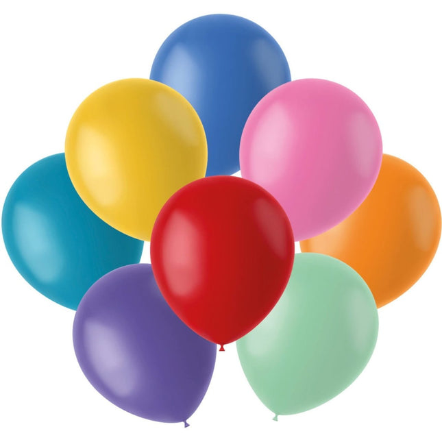 Ballonnen Gekleurd 23cm 50st van Folat koop je bij Partywinkel