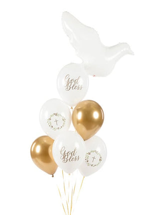 Ballonnen God Bless Mix 30cm 6st van Partydeco koop je bij Partywinkel