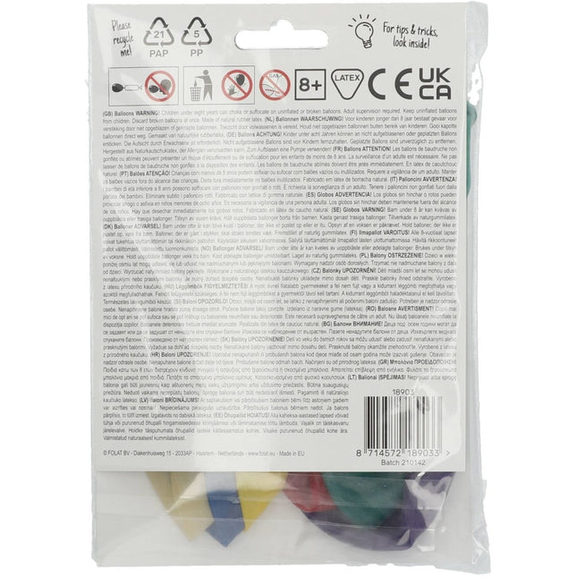 Ballonnen Happy 3Th Bday 33cm 6st van Folat koop je bij Partywinkel