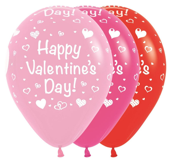 Ballonnen Happy Valentines Day Mix 30cm 25st van Sempertex koop je bij Partywinkel