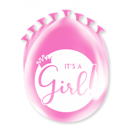 Ballonnen It'S A Girl 30cm 8st van Paper Dreams koop je bij Partywinkel
