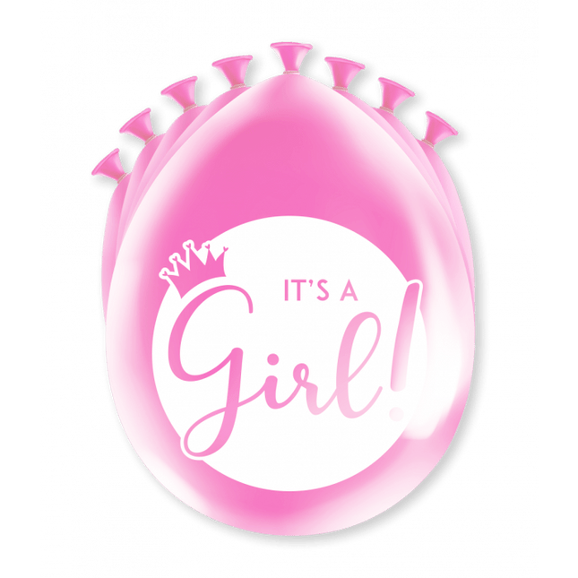 Ballonnen It'S A Girl 30cm 8st van Paper Dreams koop je bij Partywinkel