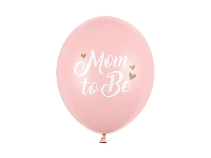 Ballonnen Mom To Be Roze 30cm 6st van Partydeco koop je bij Partywinkel