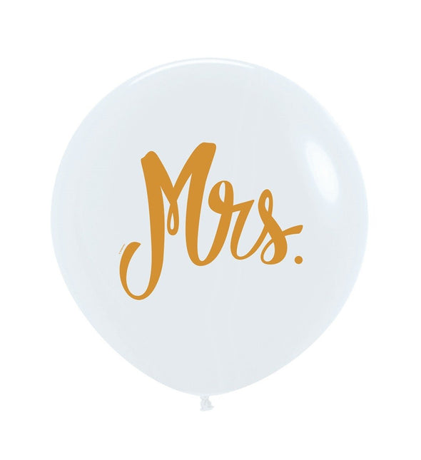 Ballonnen Mrs White 61cm 3st van Sempertex koop je bij Partywinkel