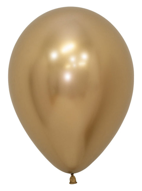 Ballonnen Reflex Gold 30cm 12st van Sempertex koop je bij Partywinkel