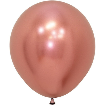 Ballonnen Reflex Rose Gold 45cm 6st van Sempertex koop je bij Partywinkel