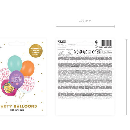 Ballonnen You Rock Mix 30cm 6st van Partydeco koop je bij Partywinkel