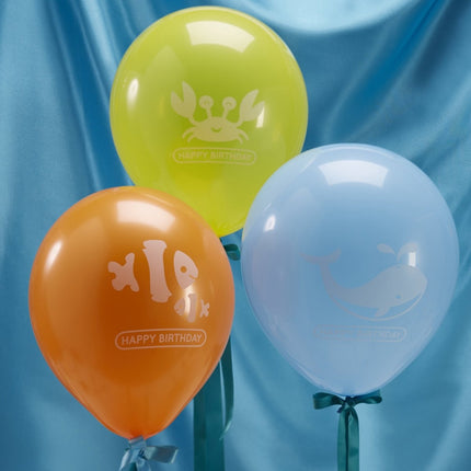 Ballonnen Zeedieren 22cm 3st van Ginger Ray koop je bij Partywinkel