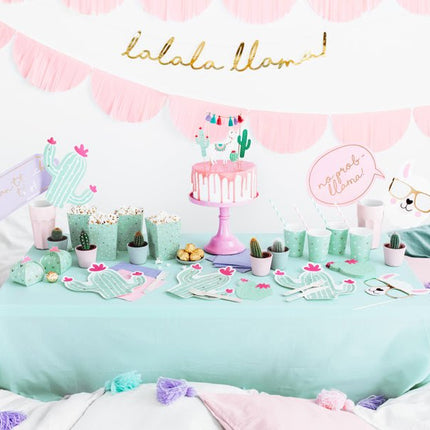 Banner Lalala Llama Goud 82cm van Partydeco koop je bij Partywinkel