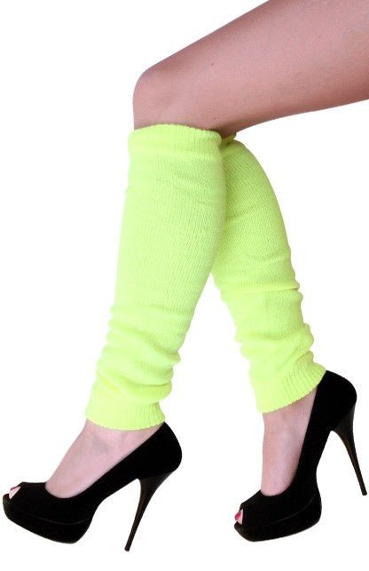 Beenwarmers Fluor Geel van PartyXplosion koop je bij Partywinkel
