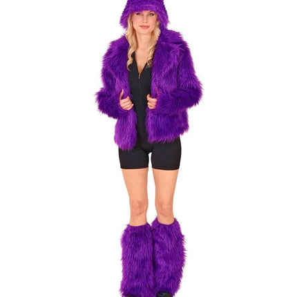 Beenwarmers Pluche Paars van Widmann koop je bij Partywinkel