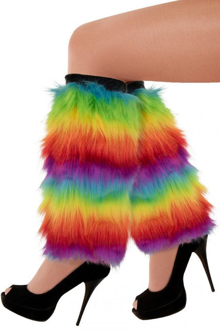 Beenwarmers Pluche Regenboog van PartyXplosion koop je bij Partywinkel