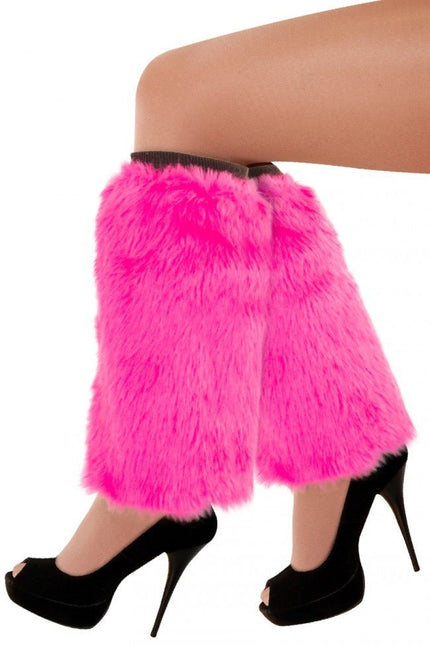 Beenwarmers Pluche Roze van PartyXplosion koop je bij Partywinkel