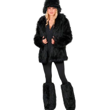 Beenwarmers Pluche Zwart van Widmann koop je bij Partywinkel