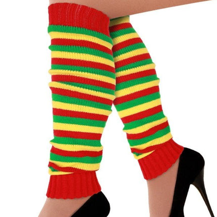 Beenwarmers Rood/Geel/Groen Smalle van PartyXplosion koop je bij Partywinkel