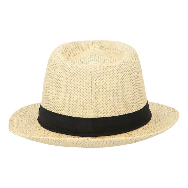 Beige Hoed Zwarte Band van Boland koop je bij Partywinkel