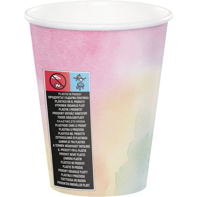 Bekers Holografisch 256ml 8st van Creative Converting koop je bij Partywinkel
