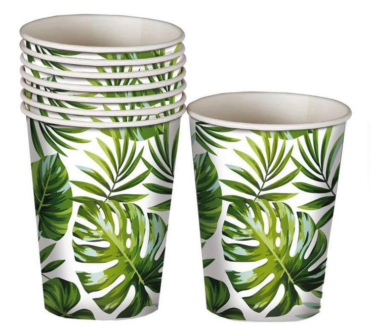 Bekers Palmbladeren 240ml 6st van Fiestas Guirca koop je bij Partywinkel