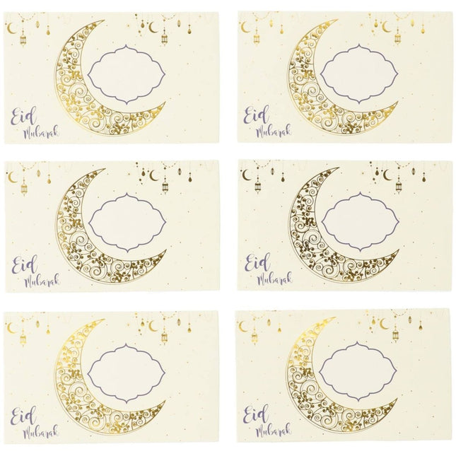 Eid Mubarak Stickers Bellenblaas 11cm 6st van Folat koop je bij Partywinkel